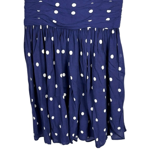 & OTHER STORIES POLKA DOT CUTOUT NAVY WHITE MINI DRESS - Picture 5 of 11